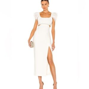 Revolve Taliyah Gown in White Midi